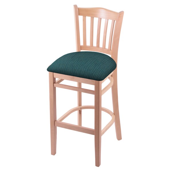 25" Counter Stool, Natural Finish, Graph Tidal Seat